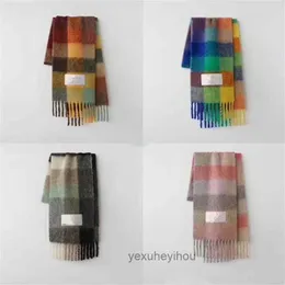 Halsdukar 2021 Cashmere Winter AC Scarfs filt Scarve Womens Type Color Checkered Tassel Imitated Multicolor251N0OAB