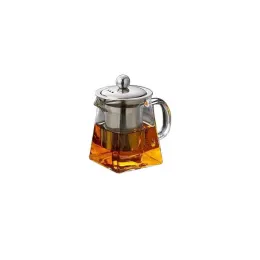 Coffee Tea Sets Clear Borosilicate Glass Teapot With Stainless Steel Infuser Strainer Heat Resistant Loose Leaf Tea Pot 90 N2 Drop Dhbkj ZZ