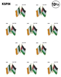 Ireland Palestine Friendship Lapel Pin Flag badge Brooch Pins Badges 10Pcs a Lot3834633