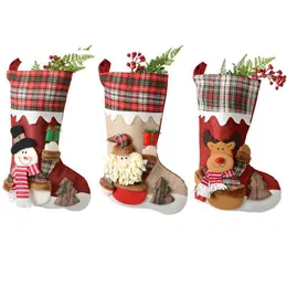 Juldekorationer Creative Cartoon Gift Socks Santa Claus Snowman Elk Högkvalitativ tillverkare Wholesale Drop Delivery Home Garde DH6CU