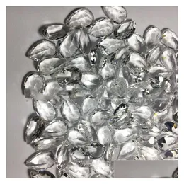 Loose Gemstones 10Pcs/Lot Big Pear Shape Facet Cut Gemstone 10X12-15X20Mm High Quality 100% Authentic Natural White Quartz C Dhgarden Dhkh8