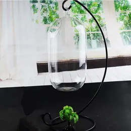 Dekoracyjne figurki 1set/pakiet metalowy stojak szklany terrarium mikro-landscape butelka hydroponiczna wazon roślin kwiatowych dom