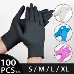 100pcspack Disposable Nitrile Latex Gloves Specifications Optional Antiskid Antiacid Gloves B Grade Rubber Glove Cleaning Gloves ZZ