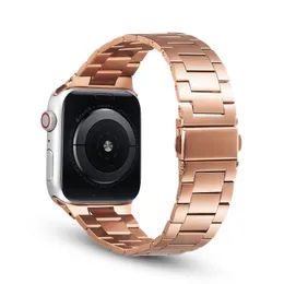 Moda Paslanmaz Çelik Akıllı Saat Bantları Apple Watch Band Ultra 38mm 40mm 44mm 45mm Iwatch Band Serisi 8 9 4 5 6 7 Lüks Metal Bilezik