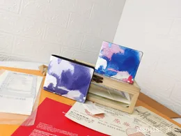 Lyxdesigner kvinnor korta plånböcker korthållare akvarell bokstav zippy vertikala plånböcker märke mens lång plånbok kostym varumärke damer koppling väskor mynt purséer