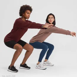 Frau Outdoor Sport Langarm Sweatshirts Yoga Lose Fit Gym Fitness Sportlich Laufen Trainning Sweatshirt Mode
