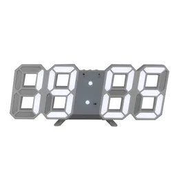 Relógio de parede estereoscópico 3D LED despertador digital relógios eletrônicos mudos de mesa