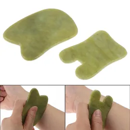 1pcs جسم الوجه سبا لوحة التدليك الرعاية الصحية الطبيعية jade stone gua sha tool230q