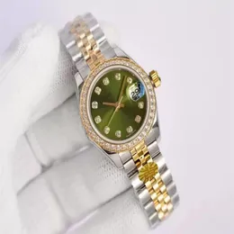 Top aaa relógio mecânico automático de alta qualidade 26mm moda ouro senhoras vestido diamante safira moldura datejust relógios feminino 231l