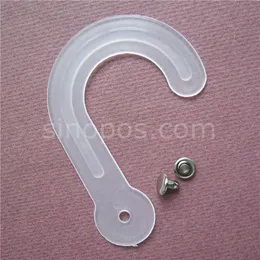 Whole- Big Plastic Header Hooks 84mm With Rivets fabric leather swatch sample head hanger giant hanging J-hook secured displ295q