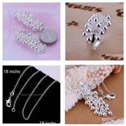 Wedding Jewelry Sets High Grade 925 Sterling Sier Grape Set Jewelry Sets Dfmss303 Brand New Factory Direct Sale Necklace Bracelet Earr Dhmrv