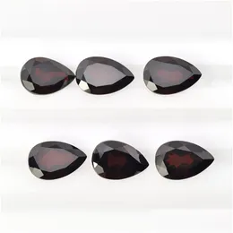 Loose Gemstones 50Pcs/Lot Hine Cut Facet Pear Shape 5X3-8X5Mm Chinese Wholesale Garnet Gemstone Natural For Jewelry Making Dr Dhgarden Dhvza