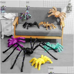 Other Festive Party Supplies 50Cm/150C Mticolor Spider Halloween Decoration Haunted House Props Indoor And Outdoor Nt Festival Z230814 Dhqpk