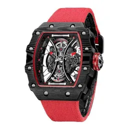 Richa Milles Часы с механическим механизмом, швейцарские часы, высокое качество Feice, мужские, скелетонизированные, двусторонние, спортивные, водонепроницаемые, Fm602DPBR