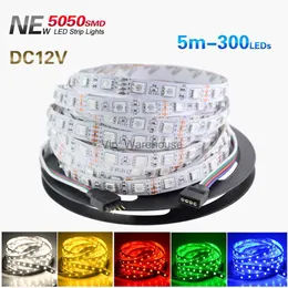 LEDストリップ5M 5050 SMD RGB RGB LED RED STRIP Flexible 16FT 5M 300 LEDマルチカラーNon-Waterproof LED RIGHT LIGHT LIGHT HIGH POWER 72WクリスマスハロウィーンパーティーHKD230912