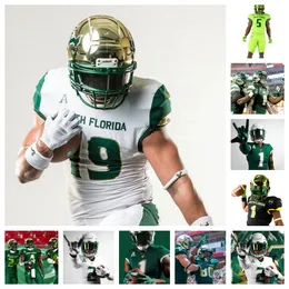 2023 South Florida Bulls Football Jersey 2 Michel Dukes 55 Andrew Mata'afa 18 Weston Wolff 76 Nikola Milovac 87 Gunnar Greenwald 22 K'wan Powell 20 Jaylen Johnson