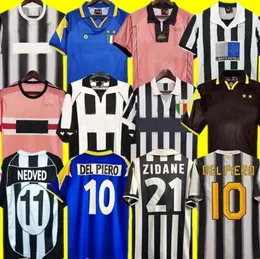 Juventus Retro Soccer Jersey Featuring Del Piero, Montero, Platini