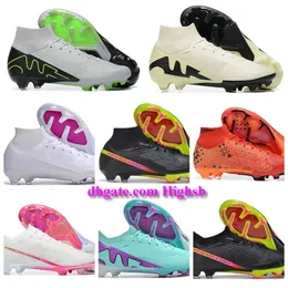 Soccer Cleats Boots Shoes Football Boots High Low Fg Boots Gery Black White Reed Blue Boots