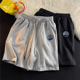 Men's Shorts Casual Summer Thin Loose Couple Sports Pants Male Outer Wear Five-point Pockets Drawstring Short