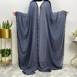 Roupas étnicas Muçulmano Dubai Abayas para Mulheres 2023 Lace Cardigan Robe Médio Oriente Moda Vestidos Simples Elegante Lade Vestidos Soltos