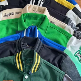 Designer Jacka Baseball Varsity Jacket Mens Jackor Letter Syning Brodery Autumn and Winter Loose Causal Outwear Coats Over Size