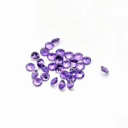 Pedras preciosas soltas roxo escuro 100 unidades / lote 1-5 mm redondo corte brilhante 100% autêntico cristal de ametista natural de alta qualidade Gem St Dhgarden Dhc07