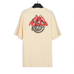 Galerias DEPT Harajuku 23SS Primavera Vintage Lavado Letras Impressas ARTE QUE MATA Logotipo G Camiseta Solta Oversized Hip Hop Unisex Manga Curta Tees B5