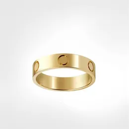 Śruba pierścień miłosny dla kobiety Pierścień Klasyczne luksusowe projektant pierścionków biżuterii dla par tytanowo stalowy pierścień Diamentowy Złota Srebrna Róża NIGDY FADE Nie alergiczne 4/5/6 mm