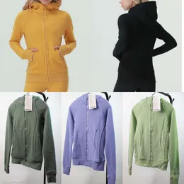 Lu Hoody Jacket Lemon Yoga Выравнивая выравнивание Lu Hoody Jacke Scuba йога девушка Fiess с длинным рукавом