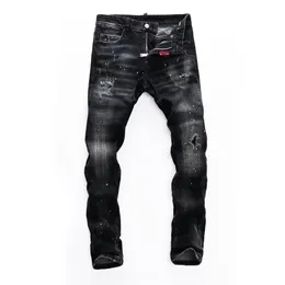 2022 nuovi uomini jeans dsq foro azzurro grigio scuro Italia marca uomo pantaloni lunghi pantaloni streetwear denim skinny slim biker dritto J228K