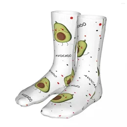 Men's Socks Cute Kawaii Avocado Men Women Funny Happy Avocados Lover Harajuku Spring Summer Autumn Winter Stockings Gift