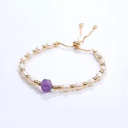 Natural Stone Freshwater Pearl Shell Flower Charm Bracelet Friendship Bracelets fashion jewelry