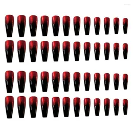 Unhas falsas 2 caixas / 48pcs dicas artificiais de balé completa bailarina imprensa em manicure remendo falso