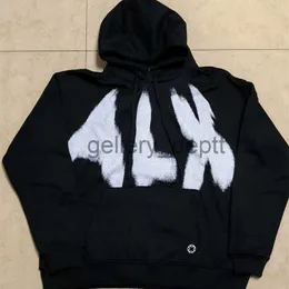 Erkek Hoodies Sweatshirts İyi kaliteli Alyx Sıradan Kapüşonlu Sweatshirt Kadın Külot 1 1 Alyx 1017 9SM Graffiti Mürekkep Püskürtmeli Fonksiyonel Moda Hoodie Erkekler J230912