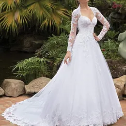 Bohemian A Line Chiffon Wedding Dresses 2023 V Neck Long Sleeve Lace Applique Backless For Women Bridal Gown Vestidos de Novia 03