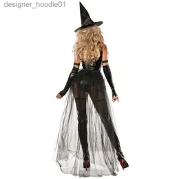 Traje temático Disfraz de Halloween Mujeres Sexy Devil Witch Traje Pintura Traje de cuero Fiesta de Halloween Cosplay Dress2731 L230912