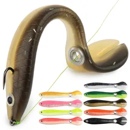 Baits Lures 6g 10cm 1pcs Loach Bass Pike Trout Soft Fishing Bait Bouncing Lure Simulation Bionic Silicone Tail Wobbler 230911