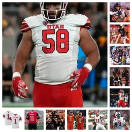 2023 Utah Utes Football Jersey 11 Owen Chambliss 81 Connor O'Toole 18 Emery Simmons 75 Roger Alderman 62 Solatoa Moeai 68 Jaren Kump 4