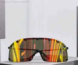 Übergroße Masken-Sonnenbrille für Damen und Herren, Schwarz/Rot, verspiegelter Metallrahmen, Sonnenbrillen, Sonnenschutz, Gafas de Sol, UV-Schutz-Linse, mit Box 7BLB