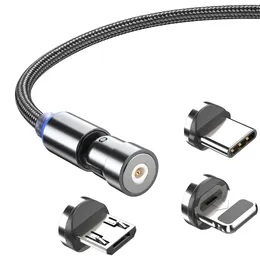 1m 540 Magnetyczne kabel ładowania magnetyczny kabel ładowarka USB 360 180 rotacja 3 w 1 Mobilne słuchawki standardowe
