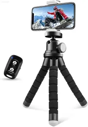 Treppiedi Sensyne phone telefono flessibile con telefono e telecomando wireless mini da viaggio compatibile con tutte le fotocamere (nero) L230912