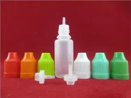Factory Outlet PE-Kunststoff-Tropfflaschen 5 ml, 10 ml, 15 ml, 20 ml, 30 ml, 50 ml mit bunten kindersicheren Kappen, langen, dünnen Spitzen für Flaschen