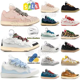 Scarpe casual stile designer in rete intrecciata Scarpe stringate sneaker in rilievo Sneakers Curb in pelle da uomo in pelle di vitello nappa lavins Scarpe con plateau in gomma scarpe sportive