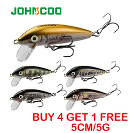 Baits Lures JOHNCOO 5cm 5g Sinking Minnow Wobblers Fishing Trout Lure and Hard Bait Jerkbait for Perch Tackle 230911