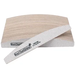 Nail Files 50Pcs 100/180 Sandpaper Nail Art Files Grey Wooden Sanding Nail Buffer Curved Buffing Professional Manicure Block Nail Care Tool 230912