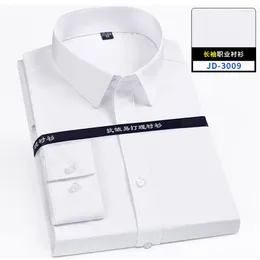 Koszulki męskie 2023 Stretch Anti-Winkle Long Rleeve for Men Slim Fit Business Blouse Biała koszula S-7xl