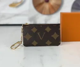 محافظ مصممة للسيدات ، Luxurys Zipper Coin Presh Classic Flower Flower Holder Small Card Holder Woman Woman Woman Fashion Plaid Mini Key Case Bag مع مربع أصلي