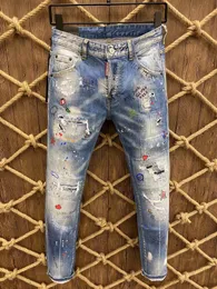 Jeans non plissés de créateurs pour hommes déchirés moto slim fit jeans de moto pour hommes jeans de mode pantalons légers pour hommes jeans en denim à fermeture éclair