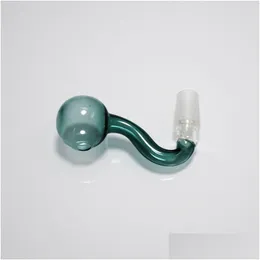 14 mm manlig gemensam colorf glasskålar pyrex oljebrännare rör tobak 30 mm stor böjd skål vattenpipa adapter tjock bong pipes grå svartrosa dhbgn