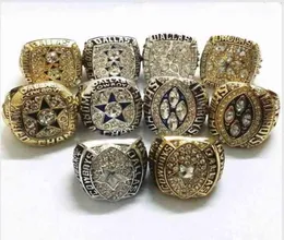 10pcs Set 1971 1977 1992 1993 1995 Cowboys Championship Ring Ring Size 11 Pamition Fan Whole Drop2387756